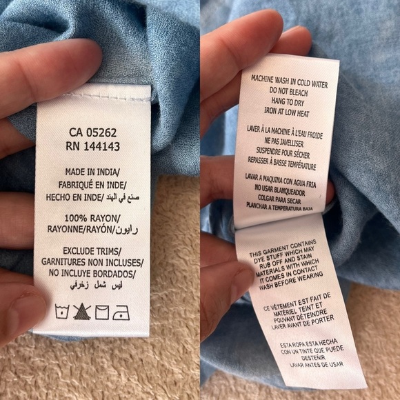 NWT California Moon Rise Blue Drape Back Blouse M - Picture 11 of 15